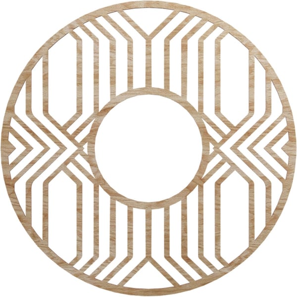 Ekena Millwork Empire Wood Fretwork Pierced Ceiling Medallion, Red Oak, 30"OD x 11"ID x 1/4"T CMWP30X30X0250EPRO - main
